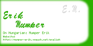 erik mumper business card